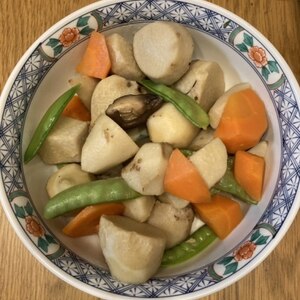 絹さやと根菜の煮物